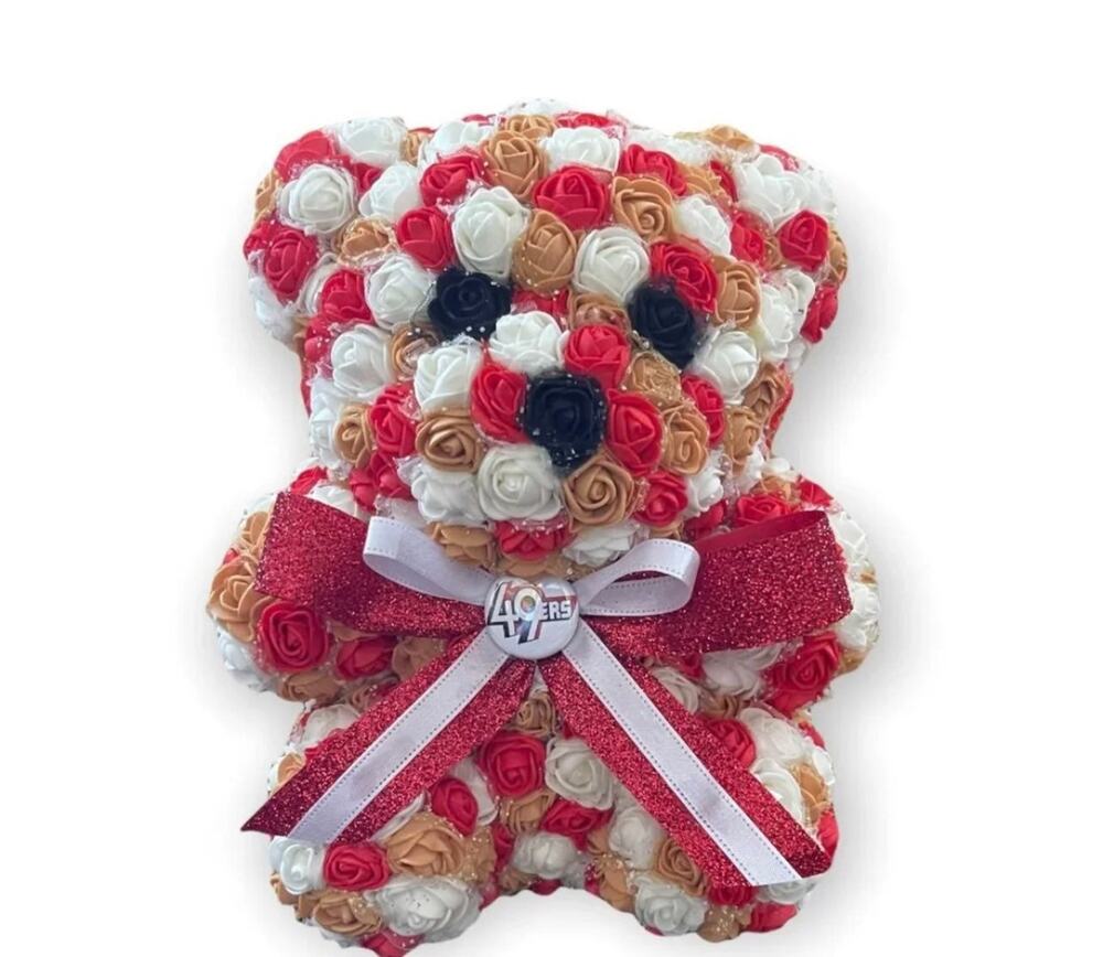 Handmade 49er Niner Bear For Great Gift From Roses